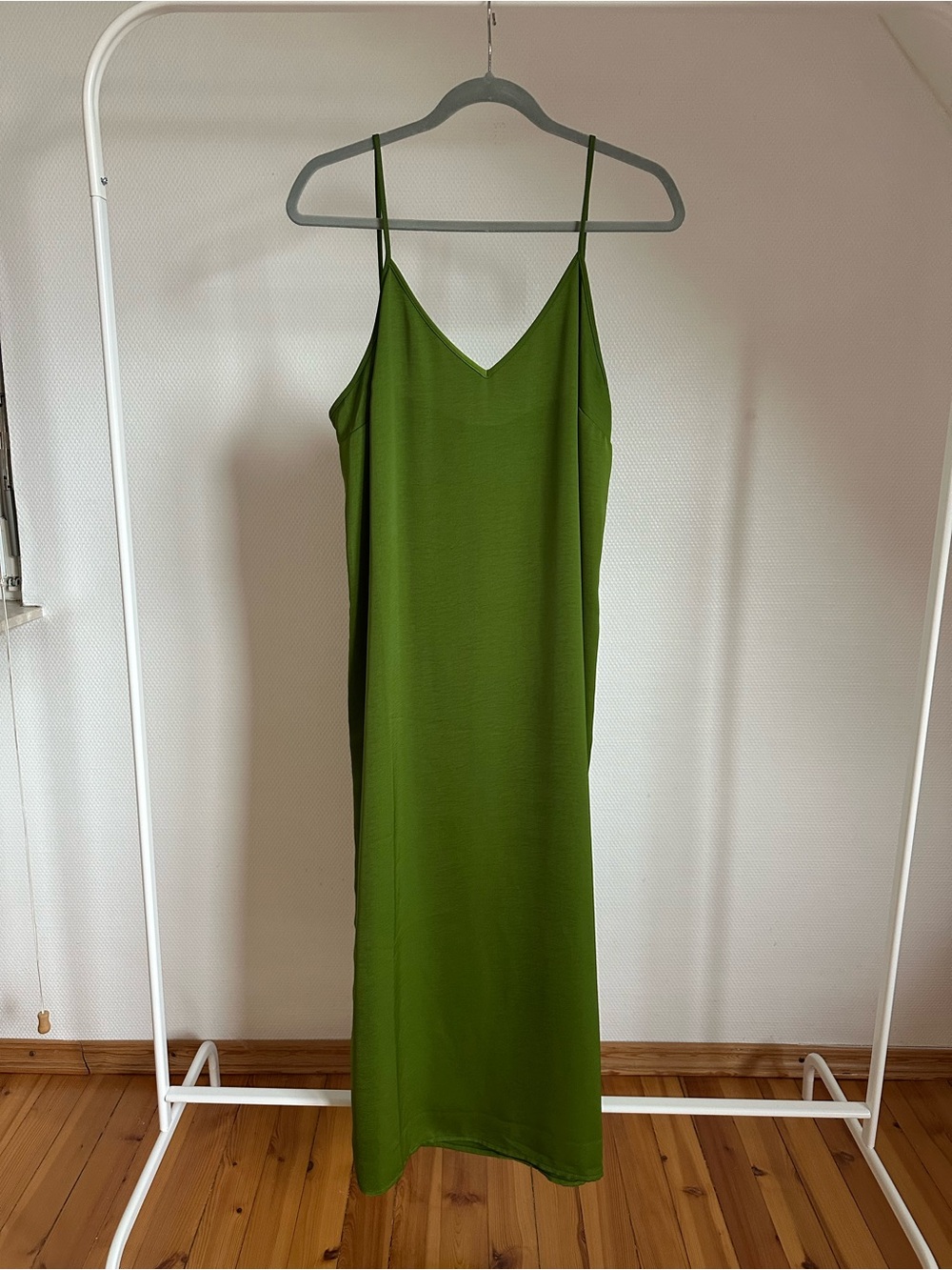 a new day Olive Green Maxi Slip Dress with Spaghetti Straps